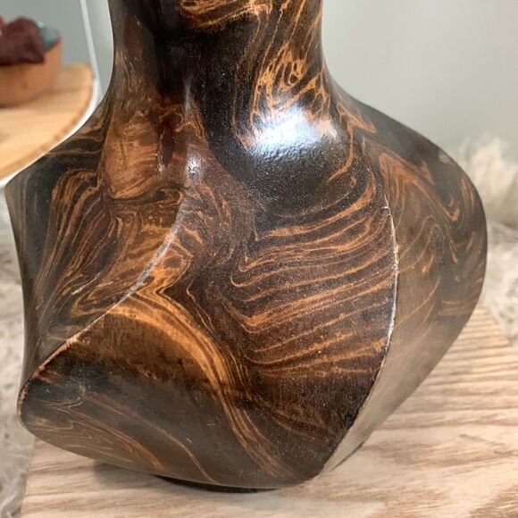 Wooden Vase Made In Thailand - Picture 6 of 17